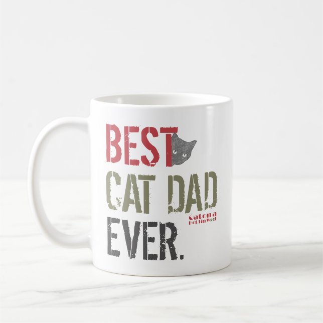 Taza De Café Mejor Papá Gato (Izquierda)