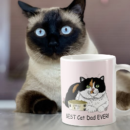 Taza De Café Mejor Papá Gato Gatito Malcriado Calico Día del Pa