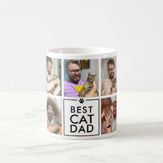 Taza De Café Mejor Papá Gato Moderno Collage de 7 Fotos