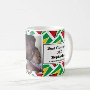 Taza De Café MEJOR PAPÁ GUYANESES Bandera de Guyana Foto Person