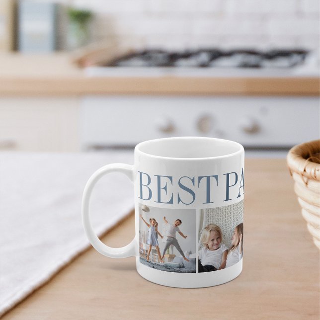 Taza De Café Mejor Papa jamás 4 abuelo Collage de fotos (Subido por el creador)