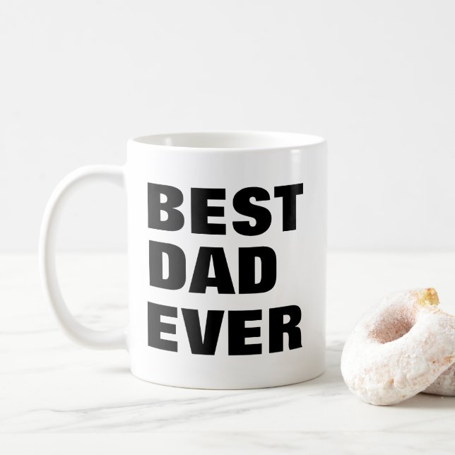 Taza De Café Mejor Papa jamás café Mug (Con donut)