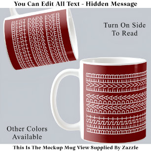 Taza De Café Mejor Papa jamás oculto mensaje 141WM Novedad Dive