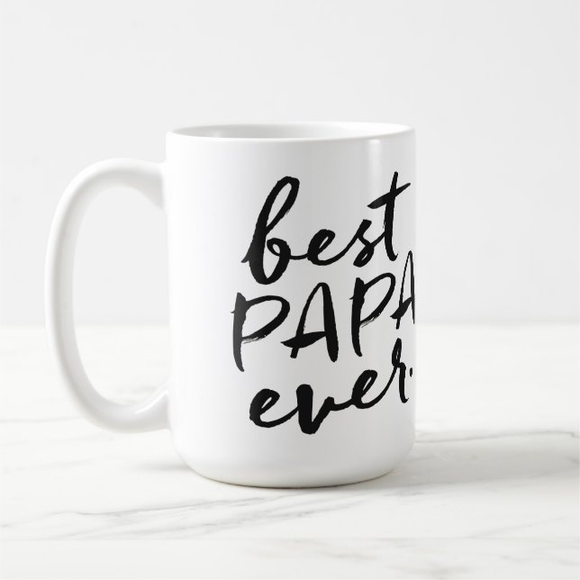 Taza De Café Mejor papá manuscrita nunca (Izquierda)