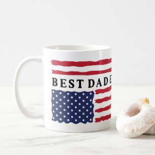 Taza De Café Mejor Papá Nunca Bandera Estadounidense