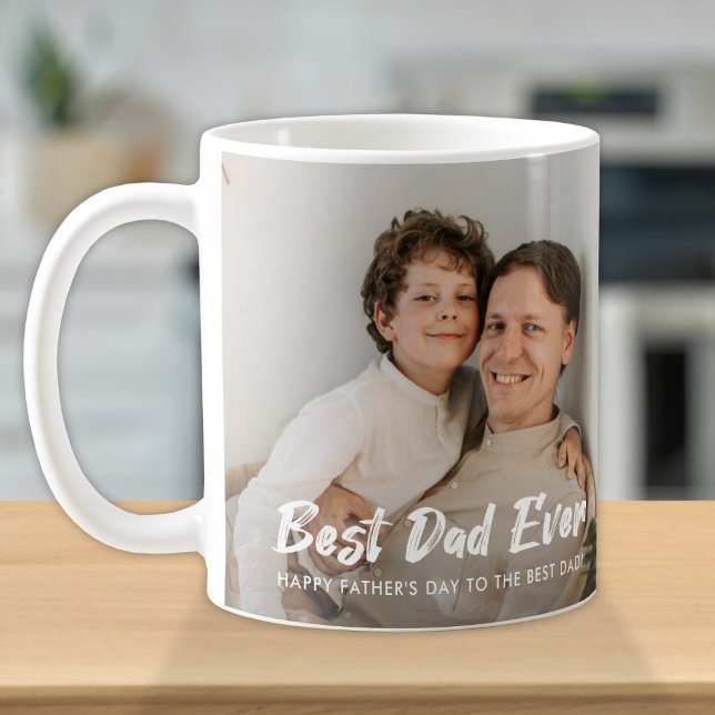 Taza De Café Mejor Papa nunca completo personalizado (Subido por el creador)
