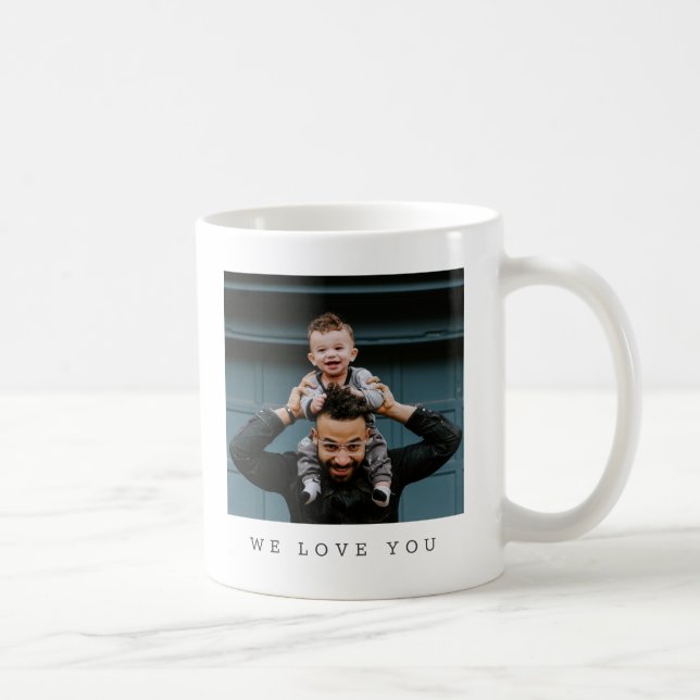 Taza De Café Mejor Papá Nunca Dos Foto Personalizada Keepsake (Derecha)