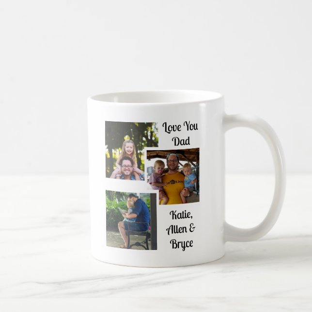 Taza De Café Mejor Papá Nunca | Foto personalizada (Derecha)