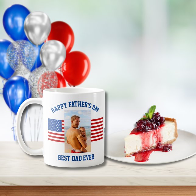 Taza De Café Mejor Papá Nunca Patriótico Rojo Azul Azul Azul (Subido por el creador)