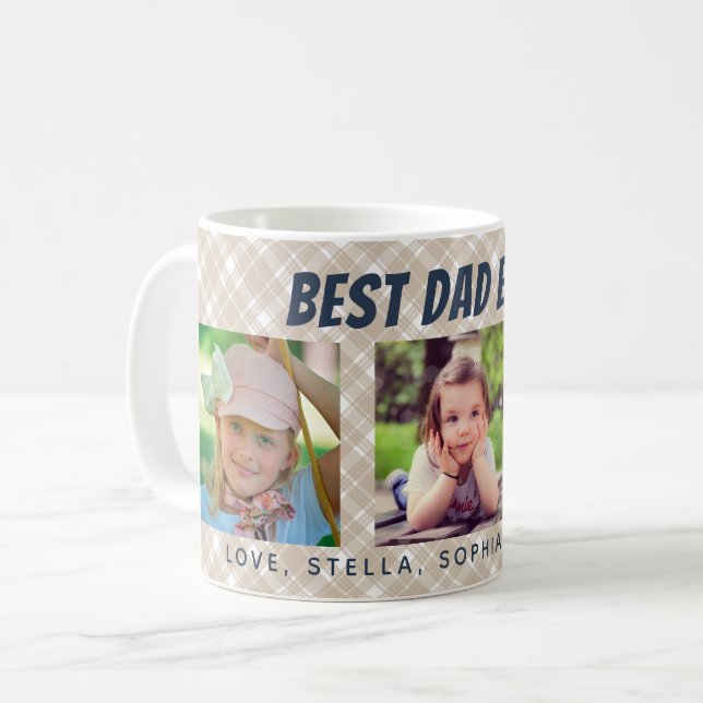 Taza De Café Mejor Papá Nunca | Tres Fotos Realizadas (Anverso izquierdo)
