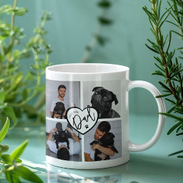 Taza De Café Mejor Papá Perro | Colaje de Fotos