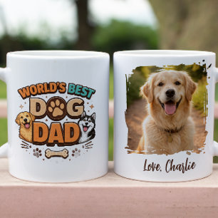 Taza De Café Mejor Papá Perro del Mundo Día del Padre Persona