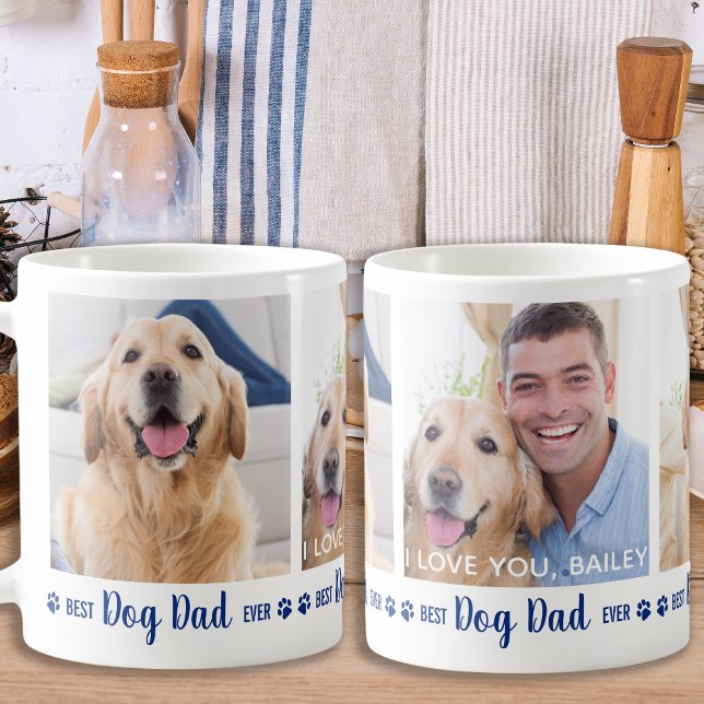 Taza De Café Mejor Papá Perro Diversión Azul 3 Foto (Subido por el creador)
