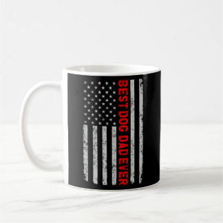 Taza De Café Mejor Papá Perro Padres Día Bandera Americana