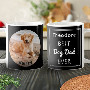 Taza De Café Mejor Papá Perro Personalizado Foto Mascota Nombre