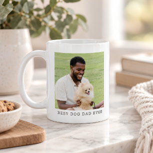 Taza De Café Mejor Papá Perro Personalizado Foto Recuerdo