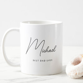 Taza De Café Mejor Papá Personalizado minimalista