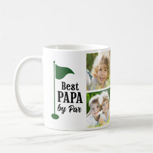Taza De Café Mejor Papá por Par 4 Foto Collage Golf