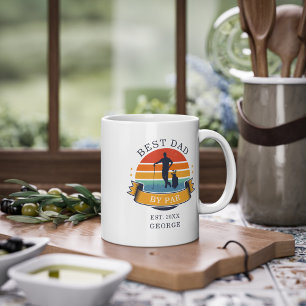 Taza De Café Mejor Papá por Par Día del Padre Golfista Nombre P