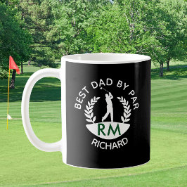 TAZA DE CAFÉ MEJOR PAPÁ POR PAR MONOGRAMA NOMBRE