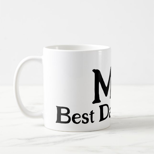 Taza De Café Mejor papá por par monograma simple rusti del día  (Izquierda)