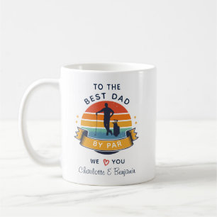 Taza De Café Mejor Papá Por Par Retro Padres Day Niños Foto Gol