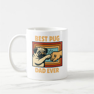 Taza De Café Mejor papá pug de todos Pug dueño Pug amante Día d