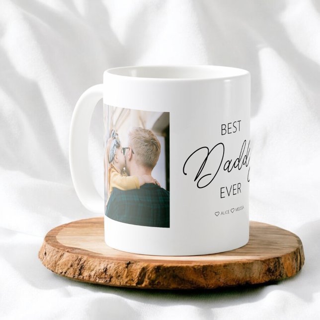 Taza De Café Mejor papi de caligrafía fotográfica café Mug (Subido por el creador)