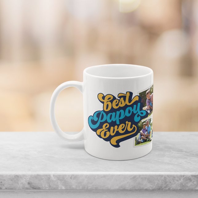 Taza De Café Mejor Papou Ever | Foto del abuelo (Subido por el creador)