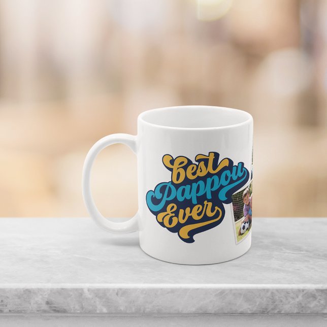 Taza De Café Mejor Pappou Ever | Foto del abuelo (Subido por el creador)