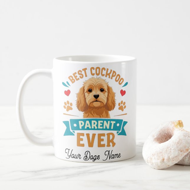 Taza De Café Mejor Paro De Cockapoo (Con donut)