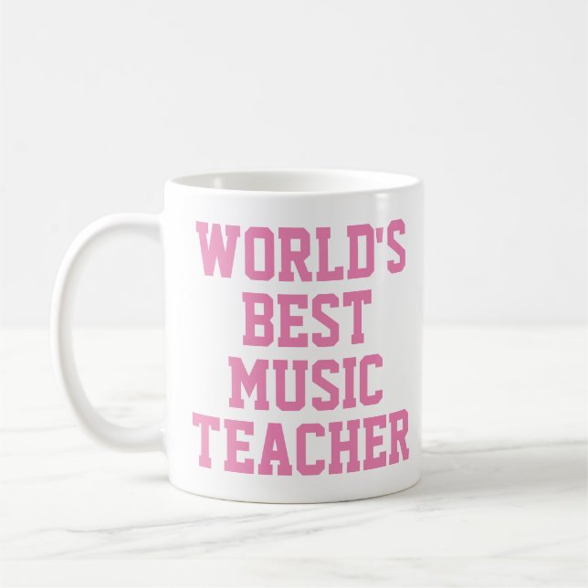 Taza De Café Mejor peluca de regalo para profesores de música d (Izquierda)