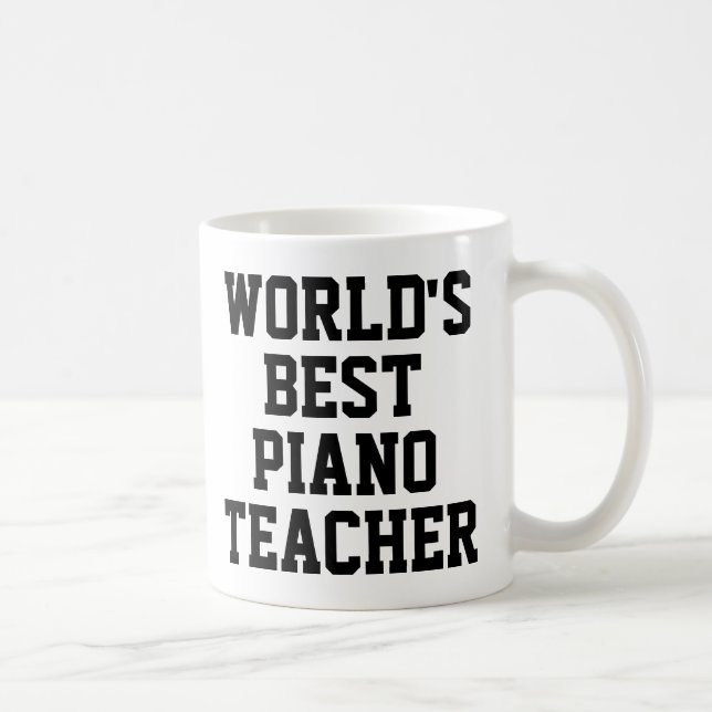 Taza De Café Mejor peluca de regalo para profesores de piano de (Derecha)