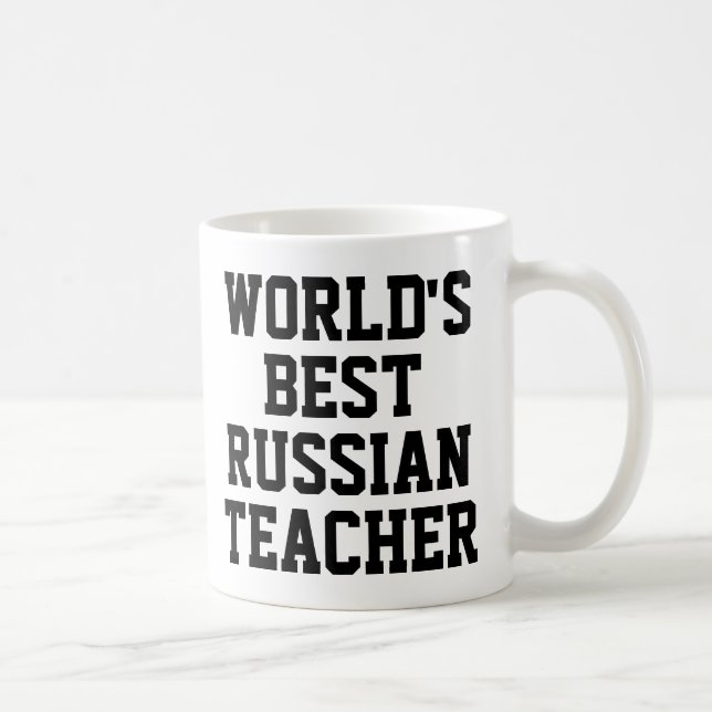 Taza De Café Mejor peluche de regalo para profesores rusos del  (Derecha)