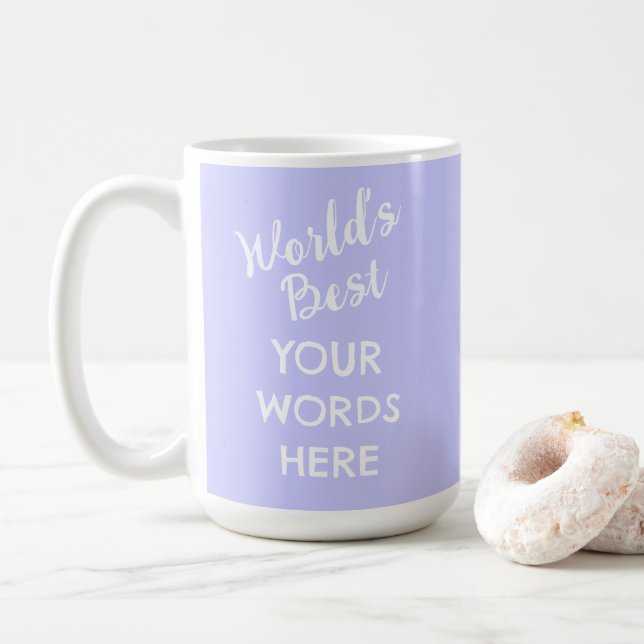 Taza De Café Mejor Periwinkle del Mundo Personalizado (Con donut)