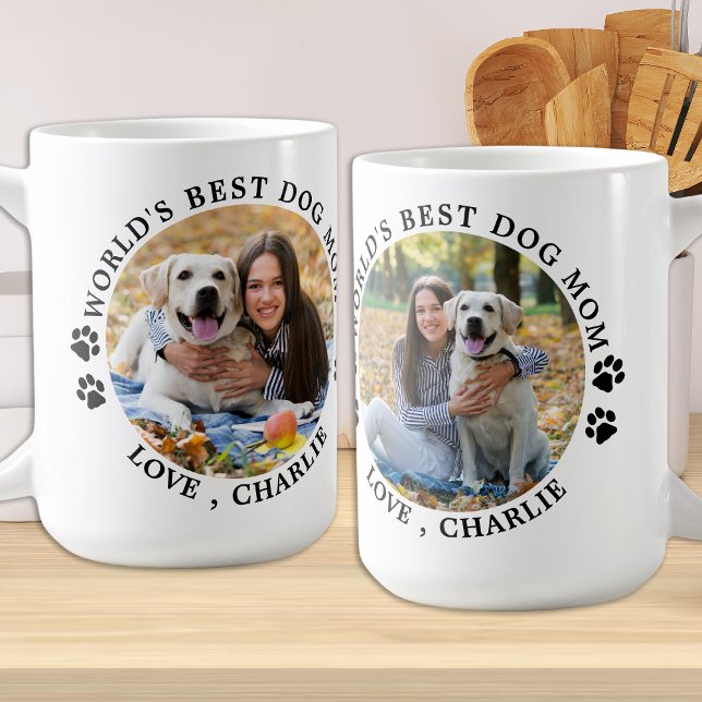 Taza De Café Mejor perro del mundo: mamá pinta foto Mascota (Subido por el creador)