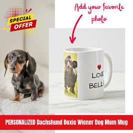 Taza De Café Mejor. Perro Mamá. Doxie Love Name Photo