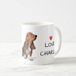 Taza De Café Mejor. Perro Mamá. Foto de Basset Hound Love Name