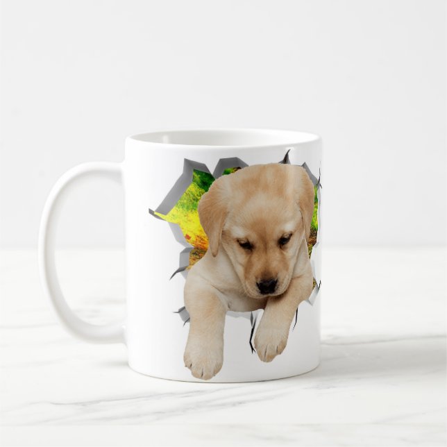 Taza De Café Mejor Perro Mascota Personalizado Foto Café Mug (Izquierda)