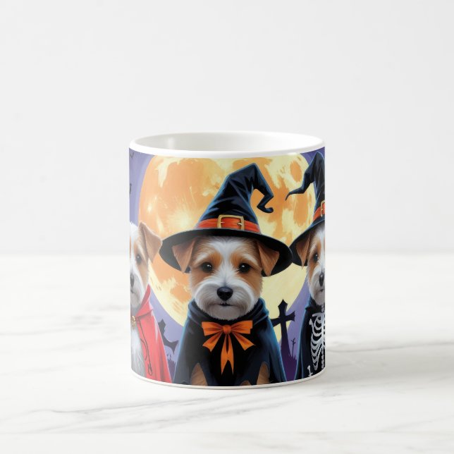 Taza De Café Mejor Perro Terrier Calabaza Halloween Funny (Centro)