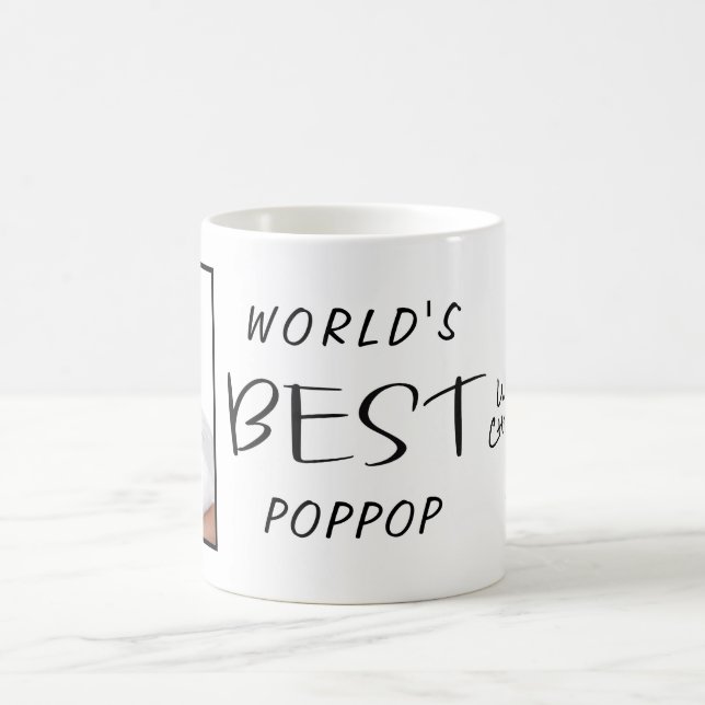 Taza De Café Mejor Personalizado de Poppop del mundo, año de la (Centro)