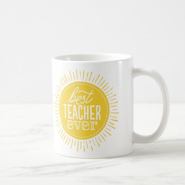 Taza De Café Mejor Personalizado de profesores, regalo personal (Derecha)