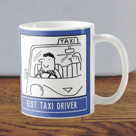 Taza De Café Mejor Personalizado de Taxista con Elección de Nom