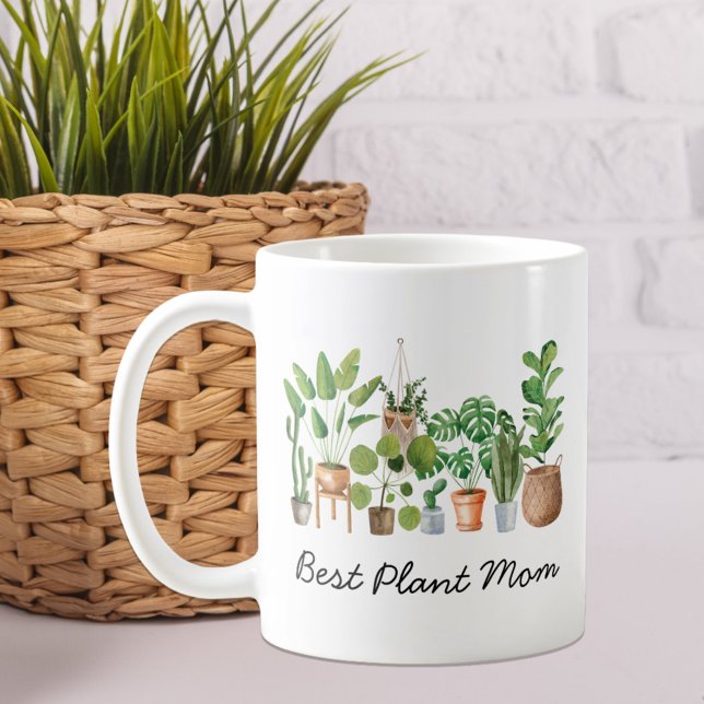 Taza De Café Mejor Plantación Mamá Acuarela Casero Cita Jardín (In situ )