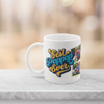 Taza De Café Mejor Poppop de la historia | Foto del abuelo<br><div class="desc">Recuerden al abuelo de su mejor condición en la historia este Día del Padre o Día de los Abuelos. Personalizado photo mug incluye cuatro fotos con "Best Poppop Ever" en cada lado con letras retro azules y amarillas.</div>