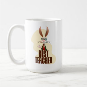 Taza De Café Mejor Profesor Conejo de Humor de Aula