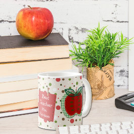 Taza De Café Mejor profesor de Apple personalizado