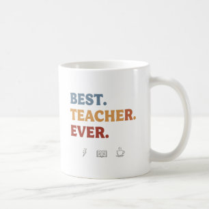 Taza De Café Mejor profesor de peluca moderna retro