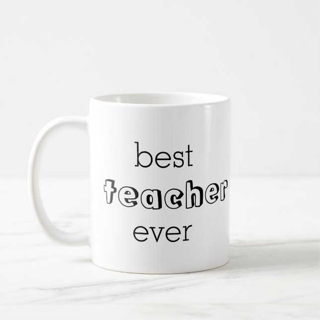 Taza De Café Mejor profesor de peluche de regalo (Izquierda)