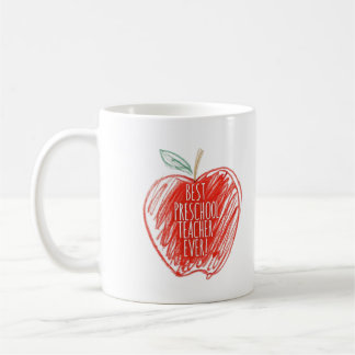 Taza De Café Mejor Profesor de Preescolar Personalizado